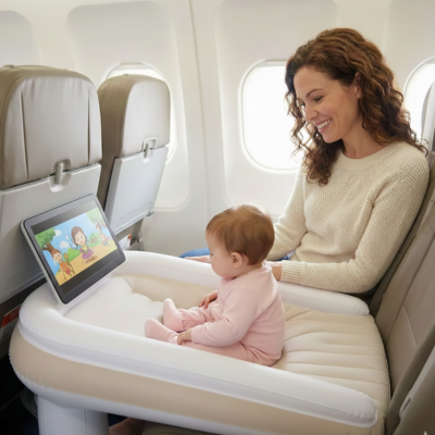 Lit voyage bébé gonflable ultraléger bébé film avion