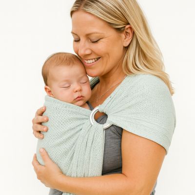 Sling bébé confort respirant blanc