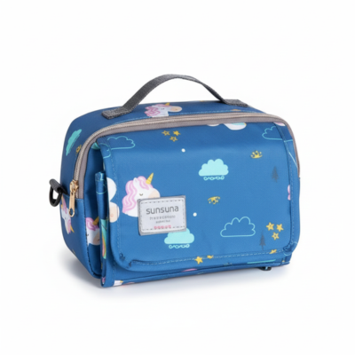 Tapis à langer nomade polyvalent bleu