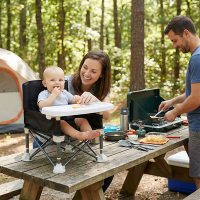Chaise rehausseur portable bébé mange camping