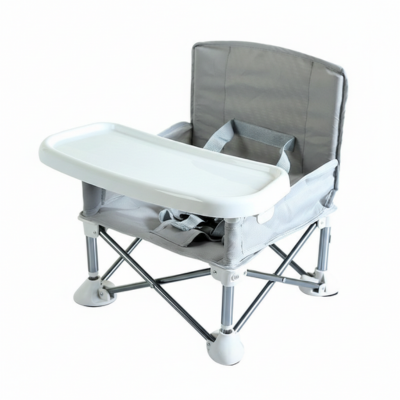 Chaise rehausseur portable gris