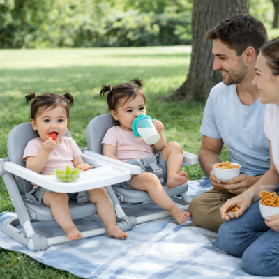 Chaise rehausseur portable ultra-leger jumelles pique-nique