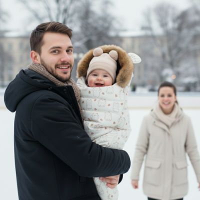 Chancelière cocon polaire imperméable papa hiver