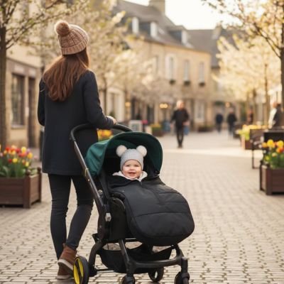 Chancelière pour poussette confort universel maman printemps