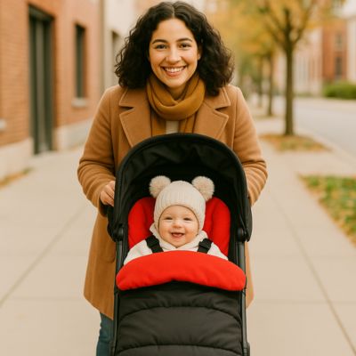 Chancelière poussette cozy winter promenade bébé automne