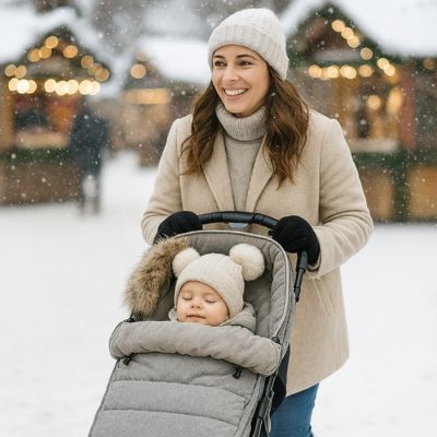 Chancelière poussette multifonction maman neige