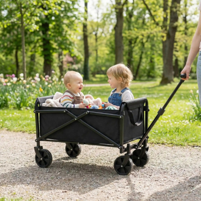 Chariot poussette multifonction enfants promenade parc