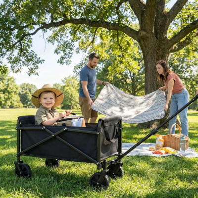 Chariot poussette multifonction pic-nic famille parc