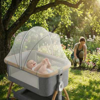 Couffin bébé nomade confort sécurisé bébé joue jardin