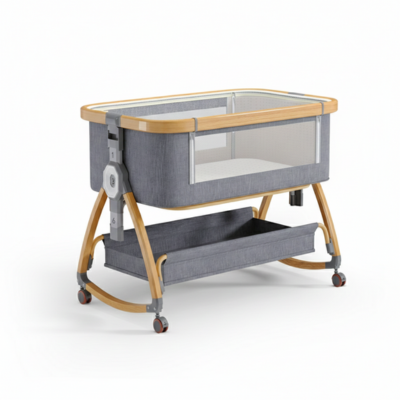 Couffin bébé nomade confort sécurisé gris bois