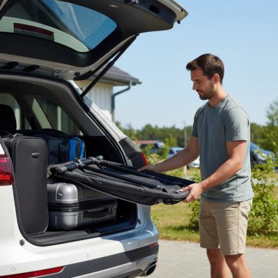 Couffin bébé nomade light comapct papa coffre voiture