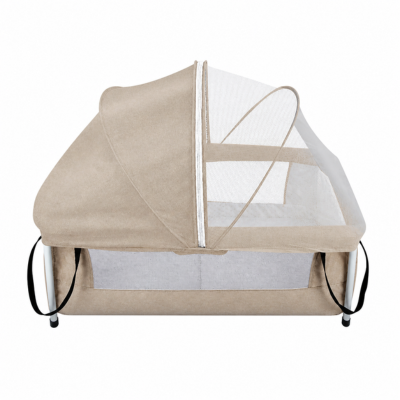 Couffin portable pliable et sécurisé beige