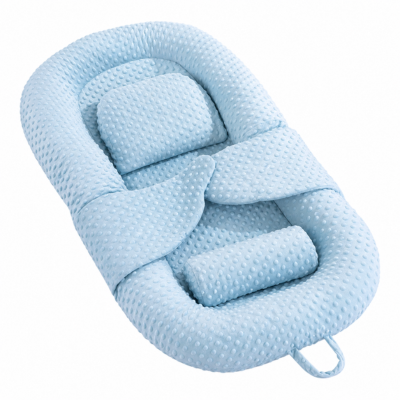 Couffin voyage bébé nid douillet portable bleu