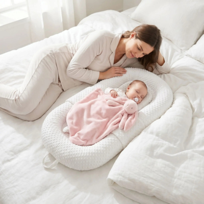 Couffin voyage bébé nid douillet portable maman regarde bébé dodo lit