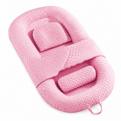 Couffin voyage bébé nid douillet portable rose