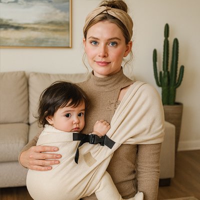 Echarpe de portage bébé garçon 