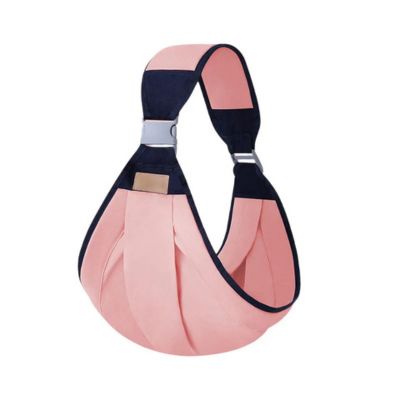 Écharpe de portage bébé parent moderne rose