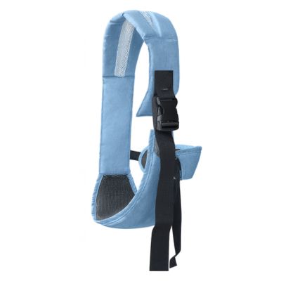 Écharpe de portage bébé physiologique bleu