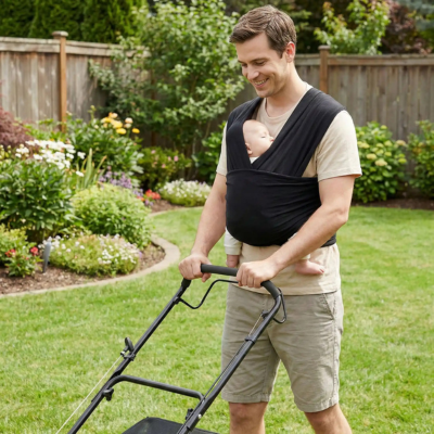 Écharpe de portage comfort premium papa tond pelouse