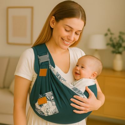 Écharpe de portage ergonomique bandoulière bébé apaisé