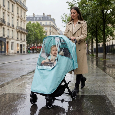 Habillage de pluie poussette universel respirant promenade pluie