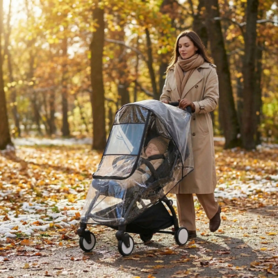 Housse de pluie pour poussette universelle promenade automne neige