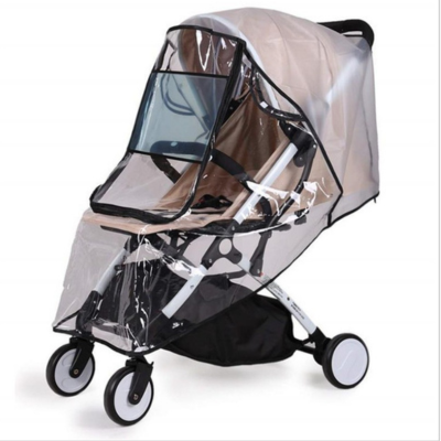 Housse de pluie pour poussette universelle transparent