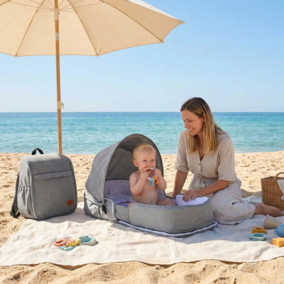 Lit de voyage bébé 2 en 1 nomade confortable bébé plage