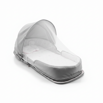 Lit de voyage bébé 2 en 1 nomade confortable gris