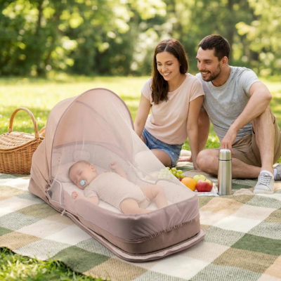 Lit de voyage bébé 2 en 1 nomade confortable pique-nique famille