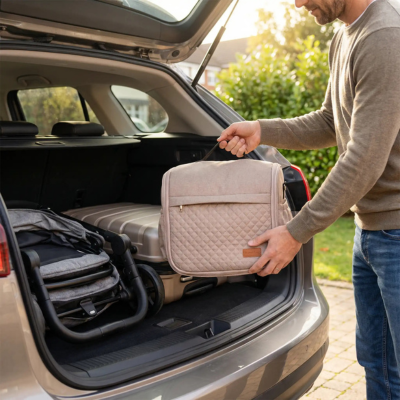 Lit de voyage bébé 2 en 1 nomade confortable rangement voiture