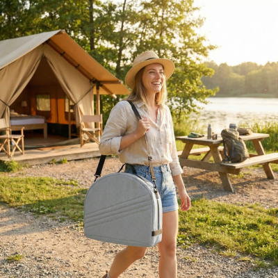 Lit de voyage bébé nomadcosy maman camping