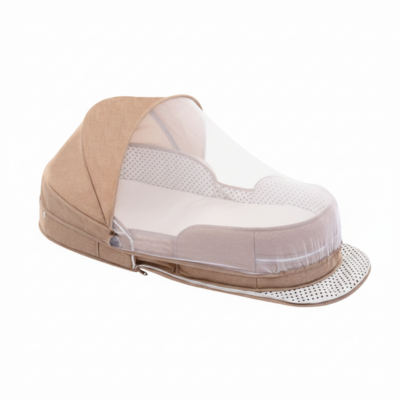Lit de voyage bébé ultracompact beige