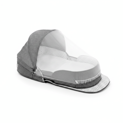 Lit de voyage bébé ultracompact gris