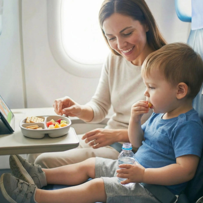 Lit voyage bébé comfort travel maman bebe collation avion