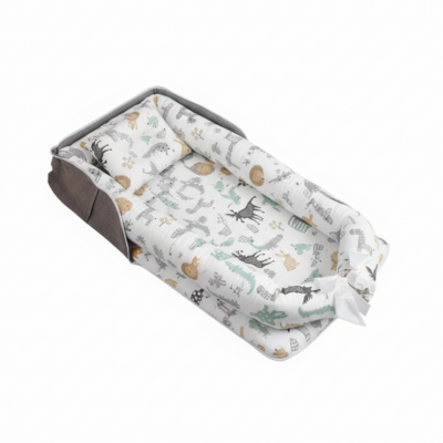 Lit voyage bébé nomade gris safari