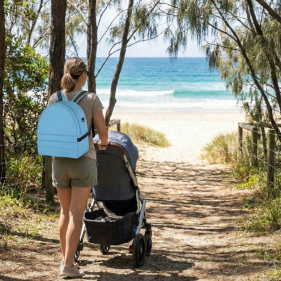 Lit voyage bébé nomadesleep sac à dos transport plage