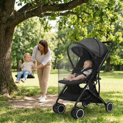 Moustiquaire poussette universelle respirante bébé dodo parc