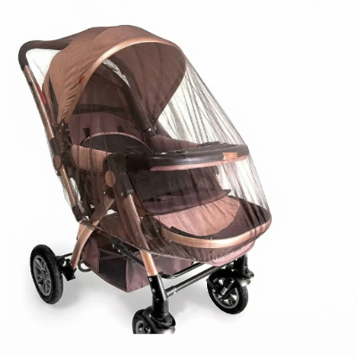 Moustiquaire poussette universelle ultra-légère marron