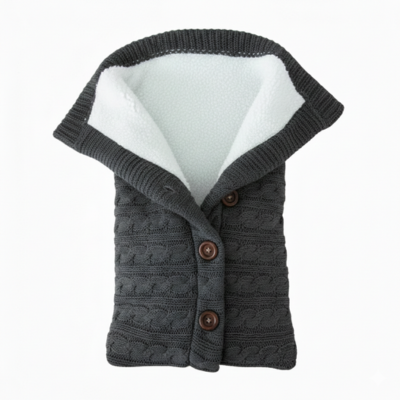 Nid d'ange bébé cocon douceur gris foncé