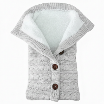 Nid d'ange bébé cocon douceur gris pâle