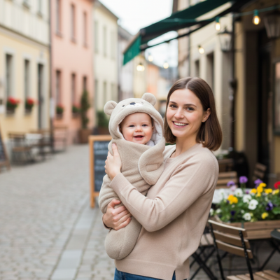 Nid d'ange bébé multifonction promenade village maman