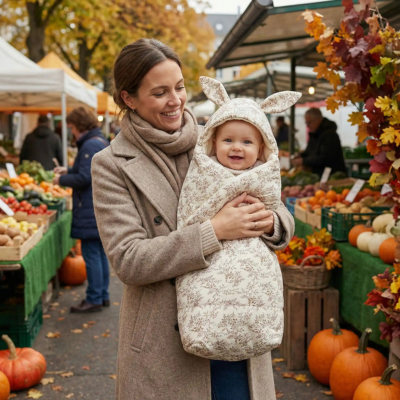 Nid d'ange bébé thermococon bébé maman marché