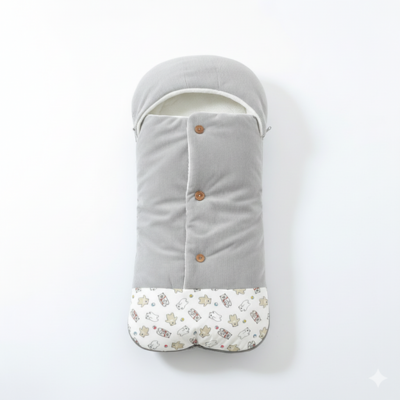 Nid d'ange bébé velourtherm gris