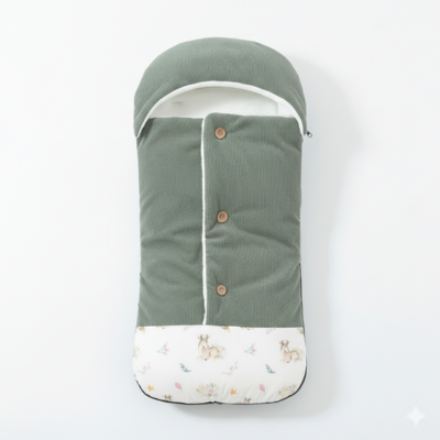 Nid d'ange bébé velourtherm vert