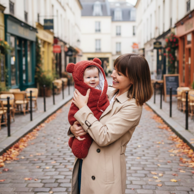 Nid d'ange cozywinter maman bébé promenade