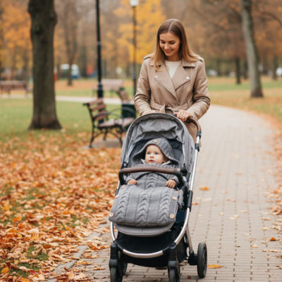 Nid d'ange thermocapuche maman bébé promenade parc