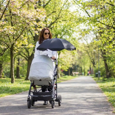 Ombrelle pour poussette polyvalent UPF50 maman promenade parc