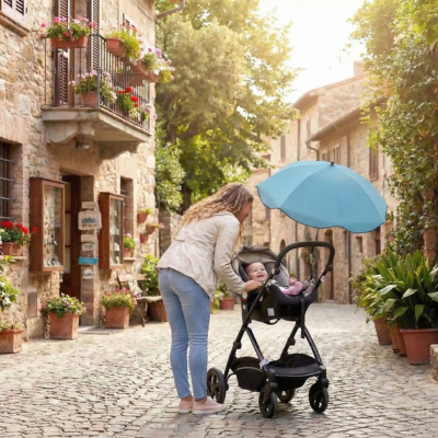 Ombrelle pour poussette polyvalent UPF50 promenade maman bébé
