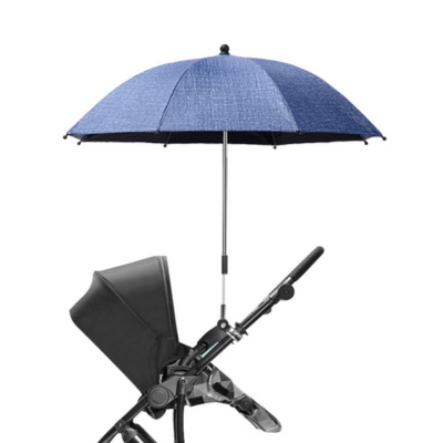 Ombrelle pour poussette protection uv articulée bleu